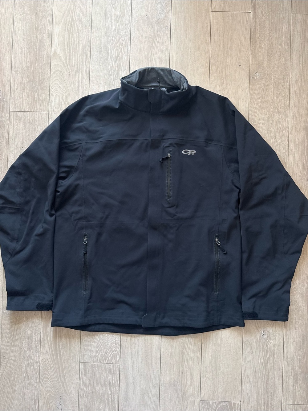 Outdoor Research Windstopper Softshell Jacket Mens XL Black Full Zip Hiking